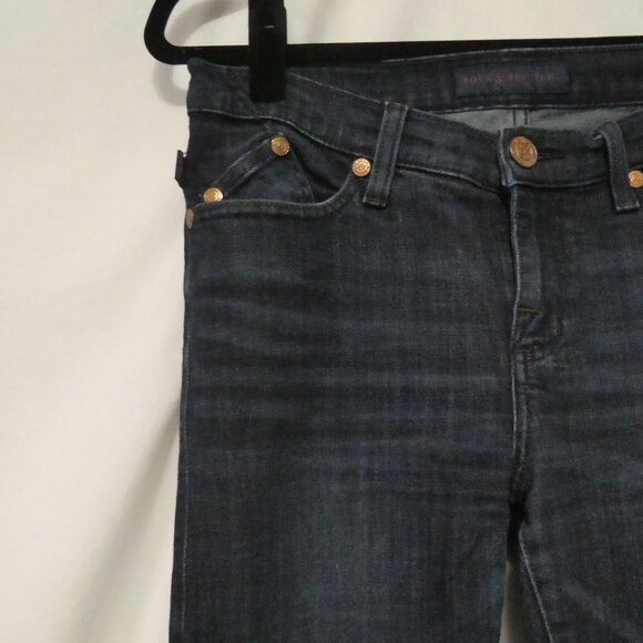 ROCK & REPUBLIC | size 10 | Blue Dark Wash Flare Jeans - Picture 3 of 16